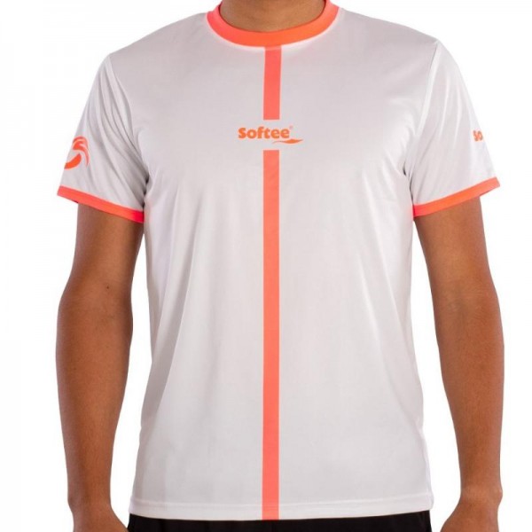 Camiseta Softee Tipex Coral Branco Fluor Junior