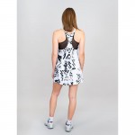 Falda Bidi Badu Melbourne Impresso Cut Out Blanco Negro