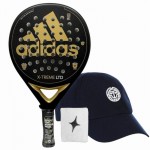 Adidas X-Treme Raquete Ouro Preto com Bone e Pulseira