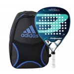 Raquete Bullpadel Delfi Brea Vertex Mulher Junior 2024 e Mochila Adidas Azul