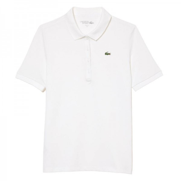 Polo Lacoste Pique Branco Feminino