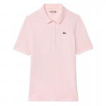 Polo Lacoste Pique Rosa Feminino