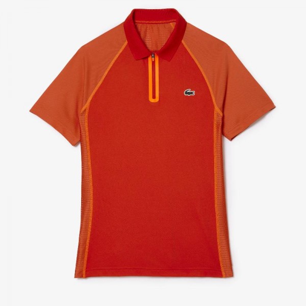 Lacoste Ultra Dry Camisa Polo Laranja Vermelha