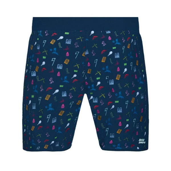 Short Bidi Badu Bevis Azul Escuro Misto