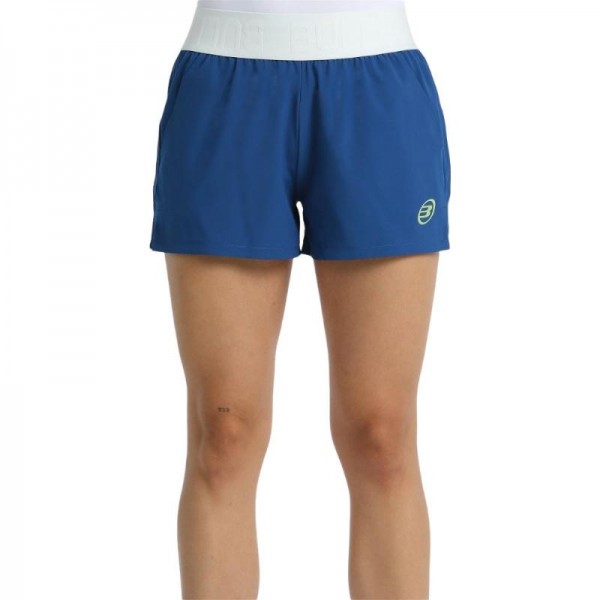 Shorts femininos Bullpadel Bea Gonzalez Derbi azul escuro