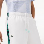 Short Lacoste Sport Listras Laterais Branco Verde