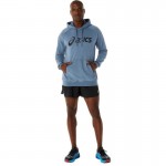 Asics Performance Sweatshirt Logo Grande Aco Azul