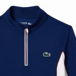 Moletom Lacoste Ultra Dry Azul Marinho Branco para Mulheres