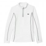 Moletom Lacoste Ultra Dry Branco Verde Feminino