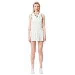 Vestido Lacoste Sport Pique Branco Verde