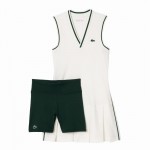 Vestido Lacoste Sport Pique Branco Verde