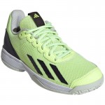 Adidas Courtflash Verde Fluor Preto Sapatos Junior