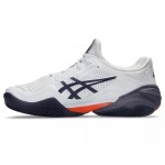 Tenis Asics Court FF 3 Clay Branco Cinza Laranja