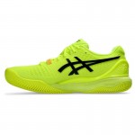 Asics Gel Resolution 9 Clay Paris Tenis Preto Amarelo