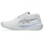 Tenis Asics Gel Resolution X Clay Branco Prateado para Mulheres