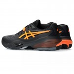 Tenis Asics Gel Resolution X Clay Preto Laranja