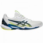 Asics Solution Speed FF 3 Clay White Blue Tenis Mako
