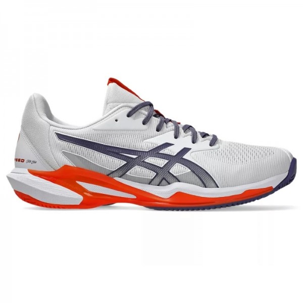 Tenis Asics Solution Speed FF 3 Clay Branco Cinza Laranja