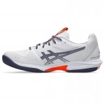 Tenis Asics Solution Speed FF 3 Clay Branco Cinza Laranja