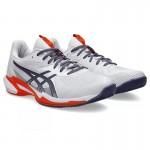 Tenis Asics Solution Speed FF 3 Clay Branco Cinza Laranja