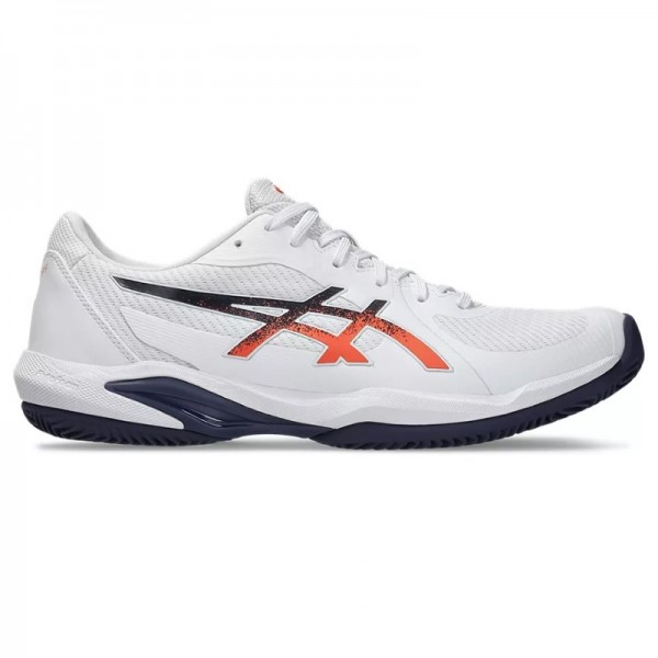 Tenis Asics Solution Swift FF 2 Clay Branco Azul Laranja