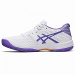 Tenis Asics Solucão Swift FF Argila Branca Ametista Mulheres