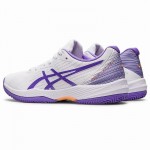 Tenis Asics Solucão Swift FF Argila Branca Ametista Mulheres