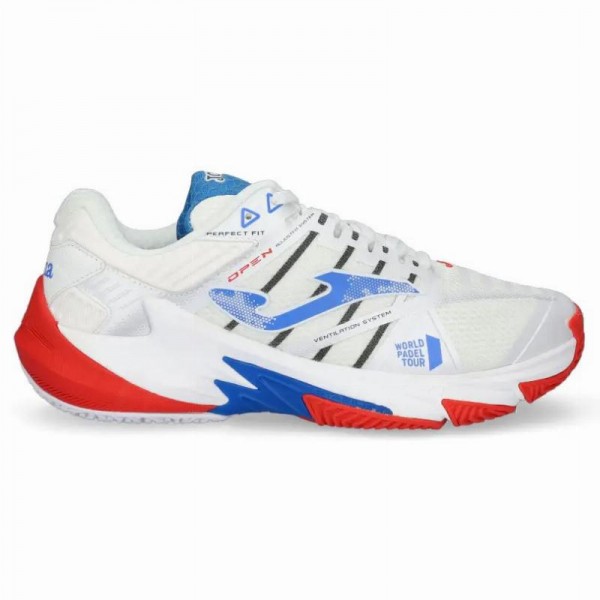 Joma WPT Open 2232 Branco Azul Vermelho Tenis