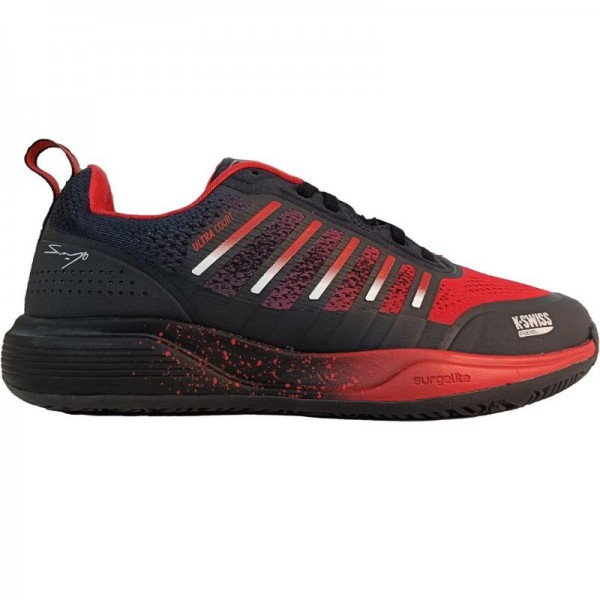 Tenis Kswiss Sanyo Ultra Court Padel Preto Vermelho Antracite